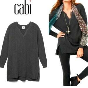 CAbi Clair Snuggle Gray Cotton Blend Sweater Knit Tunic Women’s Size: XS #3705